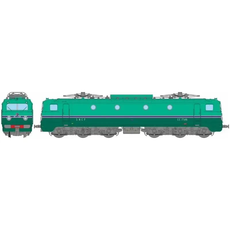 Seulement Aujourd'hui Locomotive électrique CC 7146, dépôt Villeneuve, Sud-Est, plaque Mistral - Ree Modèles JM005 - HO 1/87 - SNCF - Ep III - Analogique - 2R