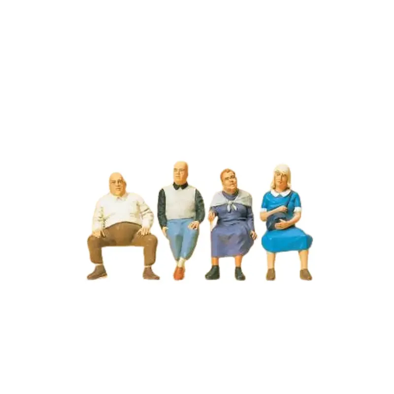 Petit Prix Lot de 4 voyageurs assis - Preiser 65351 - 1/43