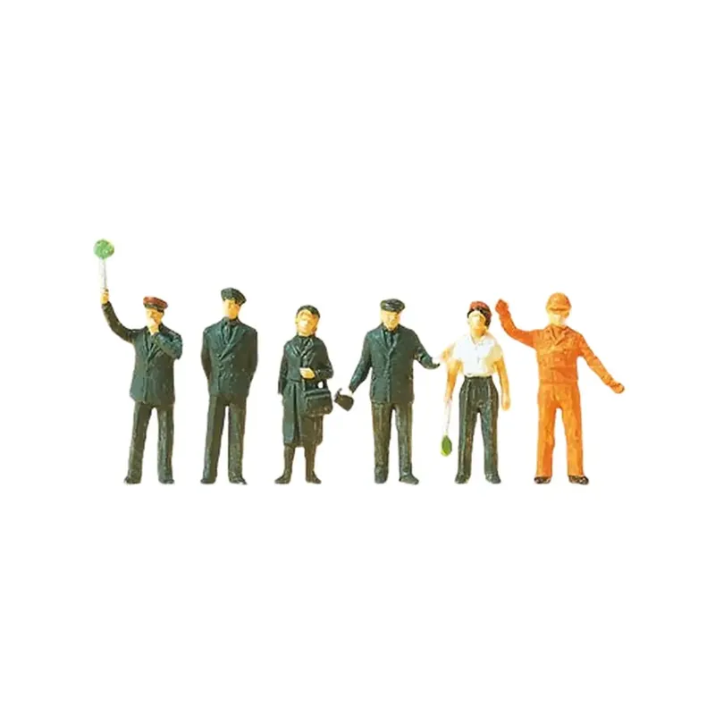 Lot de 6 personnel des chemins de fer - PREISER 14140 - HO 1/87 Authentique