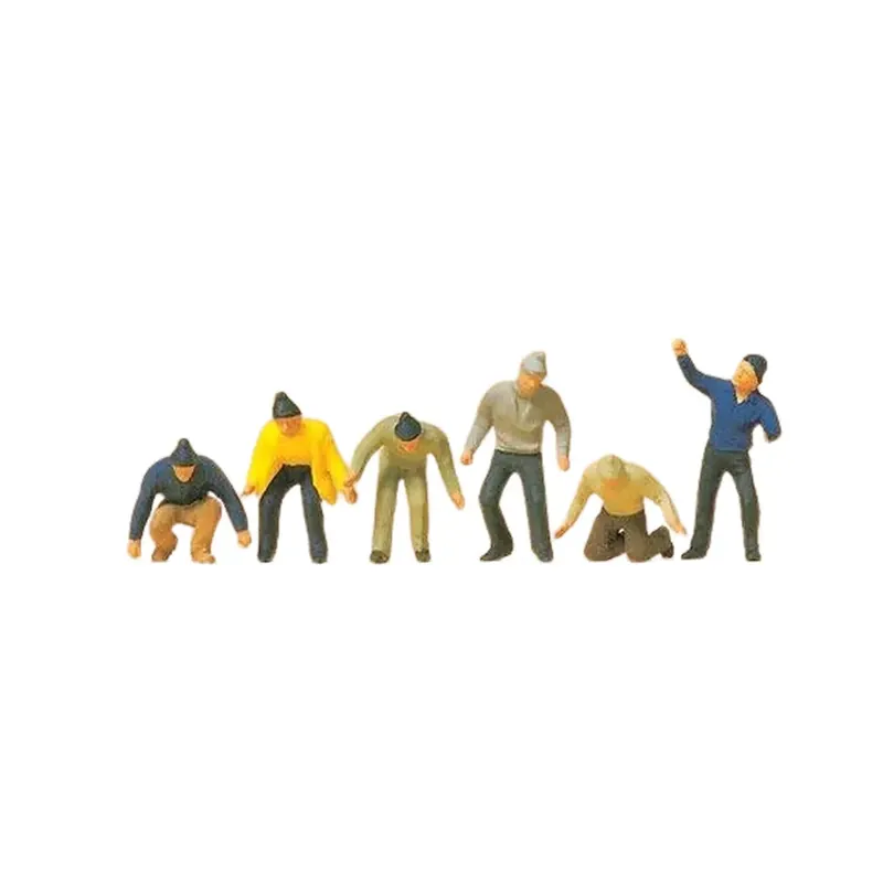 Livraison Express Lot de 6 Travailleurs - Preiser 14064 - HO 1/87