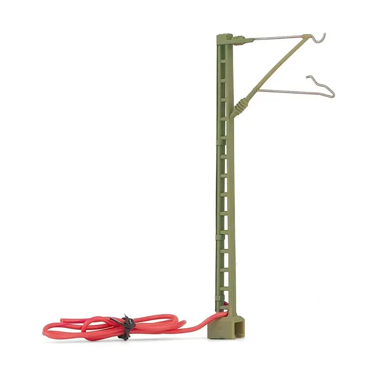 Vente Directe Mât caténaire couleur verte 1 unité avec câble de raccordement - Hornby HC8039A - HO 1/87