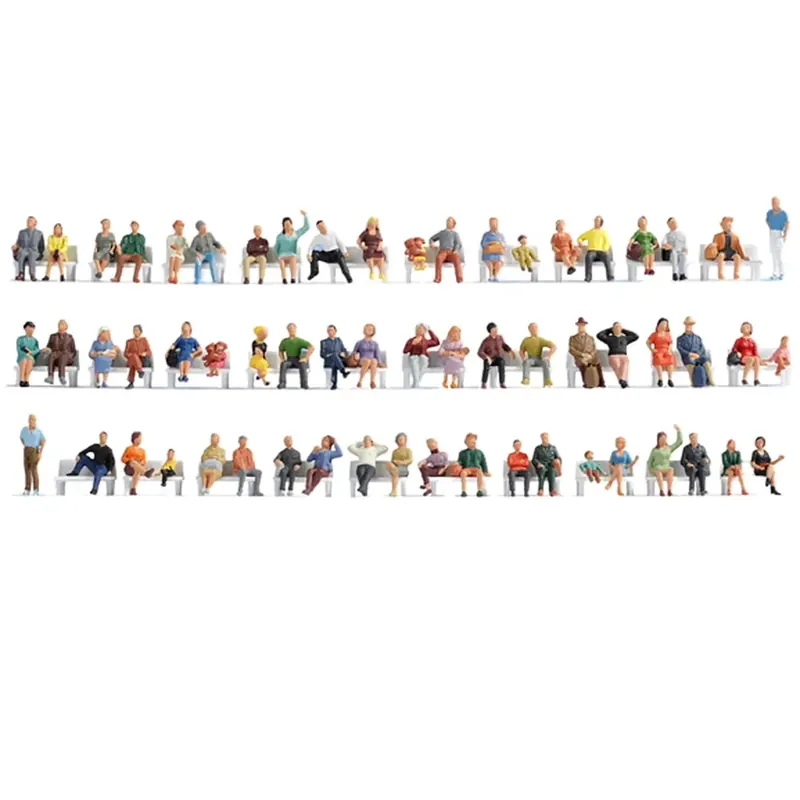 Expédition Rapide MEGA SET 60 figurines "gens assis" NOCH 38402 - N 1/160 -