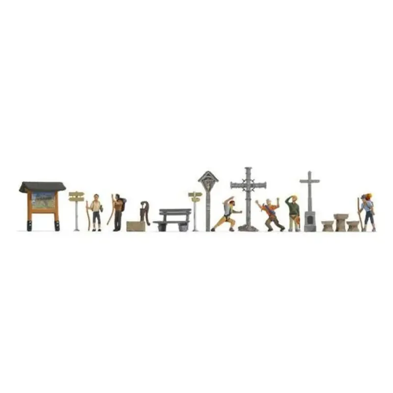 Meilleur Prix Pack de 6 personnages avec accessoires de montagne NOCH 16210 - HO 1/87