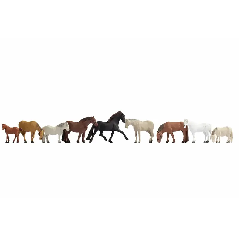 Usine Directe Pack de 9 chevaux NOCH 15761 - HO 1/87ème