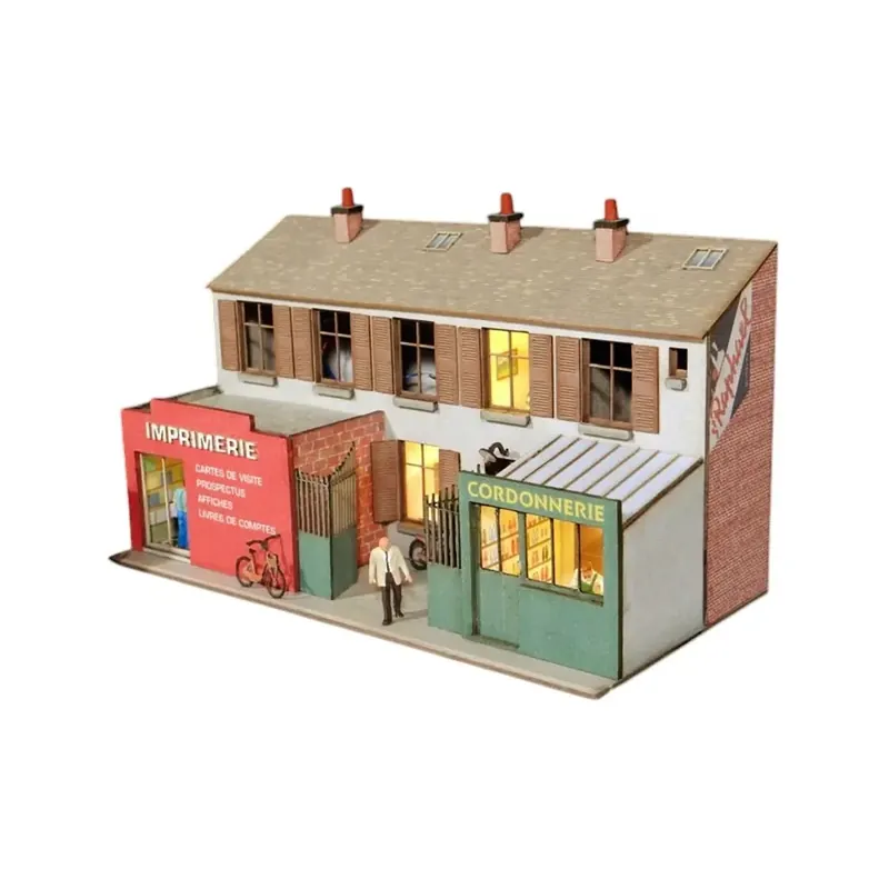 Petit immeuble avec 2 échoppes - Régions et Compagnies VIL650 - HO 1/87 Offre Exclusive
