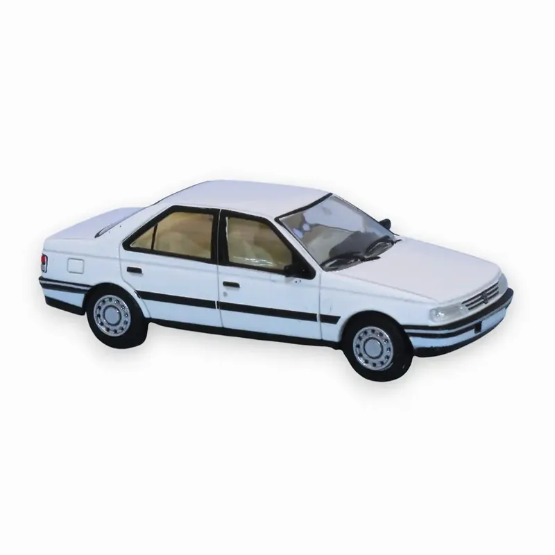 Commander Vite Peugeot 405 berline GRI phase 1, blanc neige, 1987, exclusive - Sai 6381 - HO 1/87