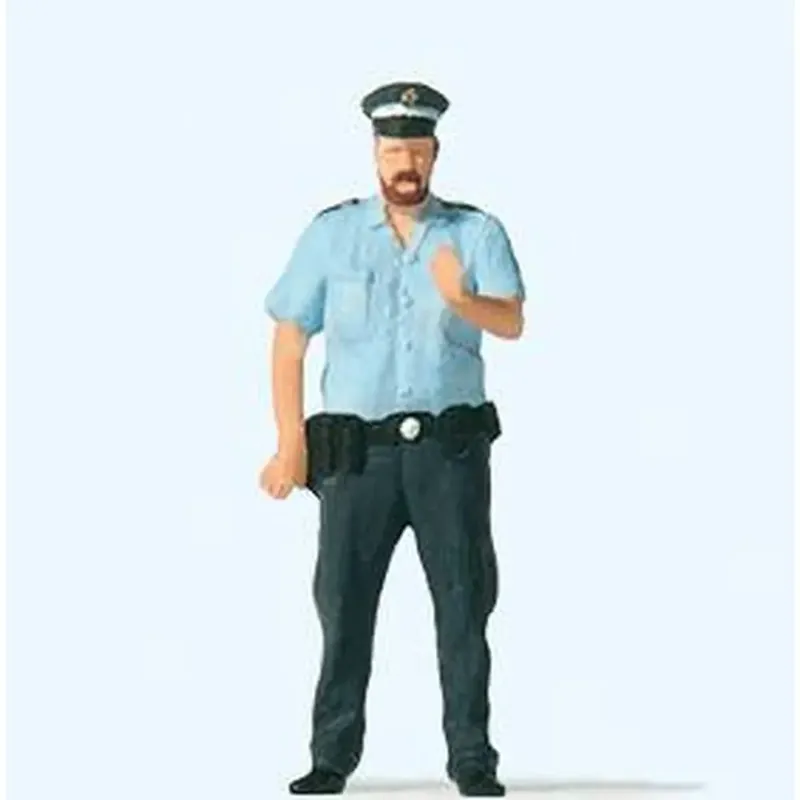 Prix Réduit Policier en uniforme bleu et képi PREISER 28236 - HO 1 87