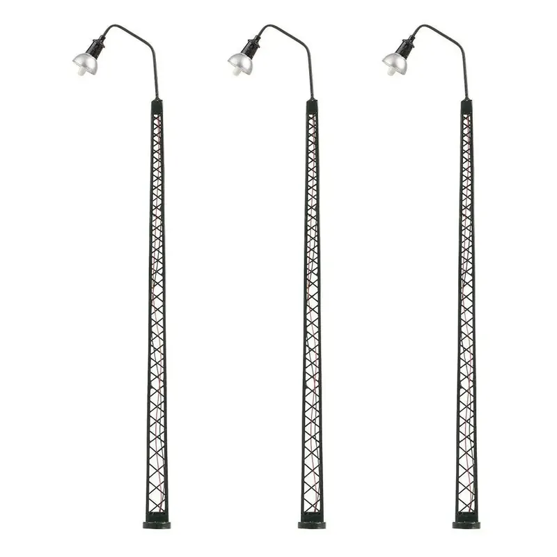 Set 3 lampes à arc LED en treillis Blanc chaud FALLER 180117 HO 1/87 - H 145mm Nouvel Arrivage