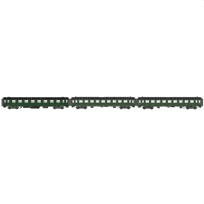 Set de 3 voitures voyageurs OCEM RA A8 + 2 B9, toit noir - Models World 40929 - HO 1/87 - SNCF - Ep IIIb - 2R Prix Réduit