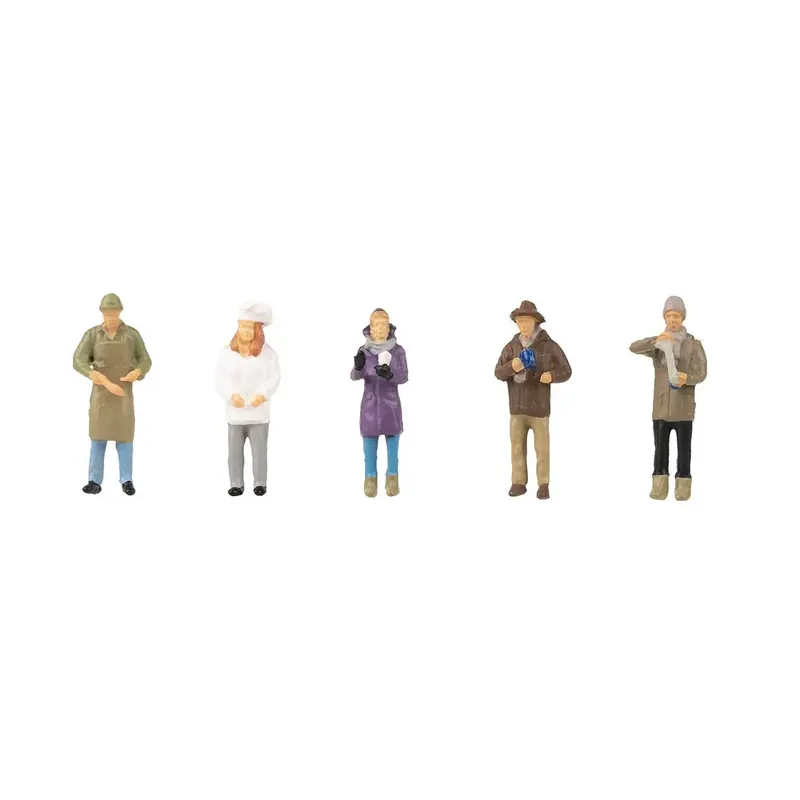 Meilleur Choix Set de 5 personnages "Vendeurs au marché de Noël" FALLER 151649 - HO 1/87