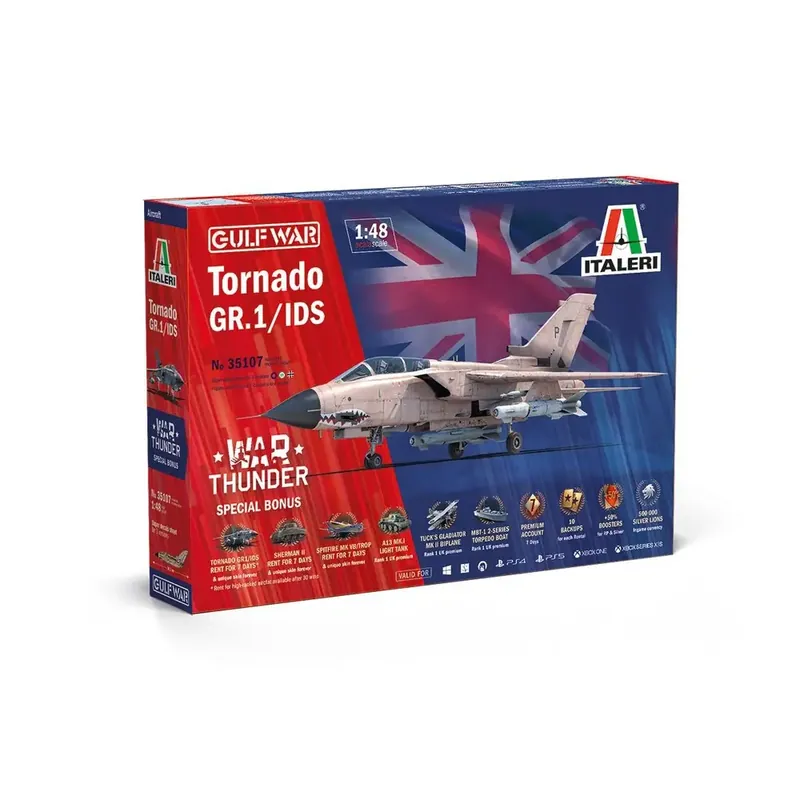 Certifié Tornado GR.1/IDS Guerre du Golfe - Italeri 35107 - 1/48