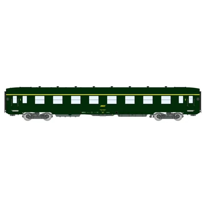 Offre Du Jour Une voiture DEV A8 U53 vert 301 - REE MODELES VB394 - SNCF - HO 1/87 - Ep IV