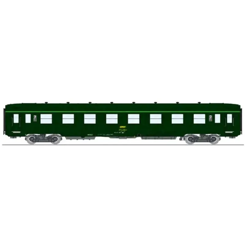 Une voiture DEV B8 ex-A8 U53 vert REE MODELES VB397 - SNCF - HO 1/87 - Ep IV/V Commande En Gros