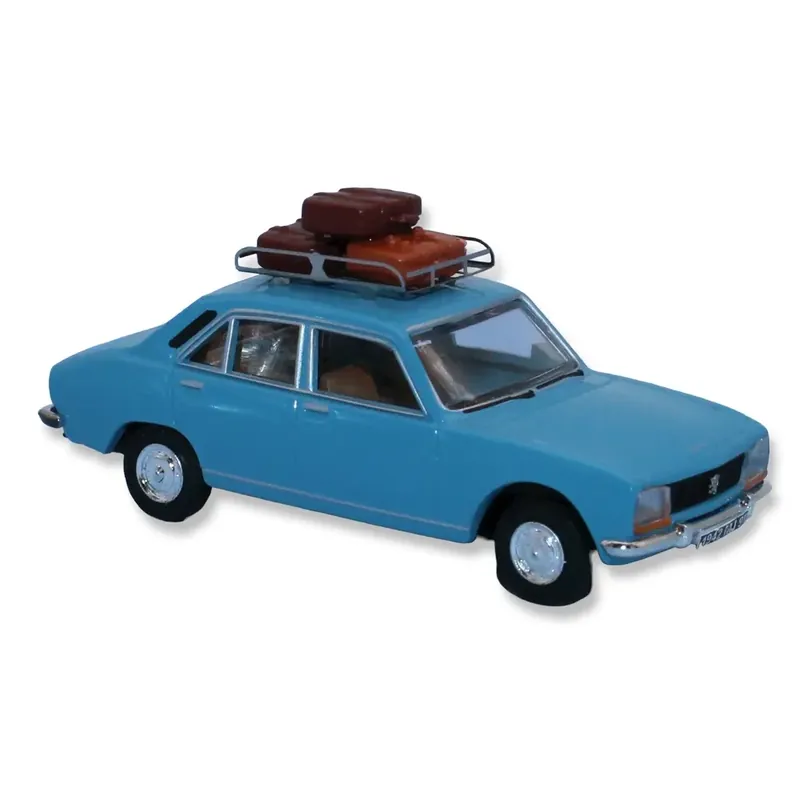 Voiture Peugeot 504 SAI 1824 - HO 1/87 - livrée bleu canard Prix Réduit