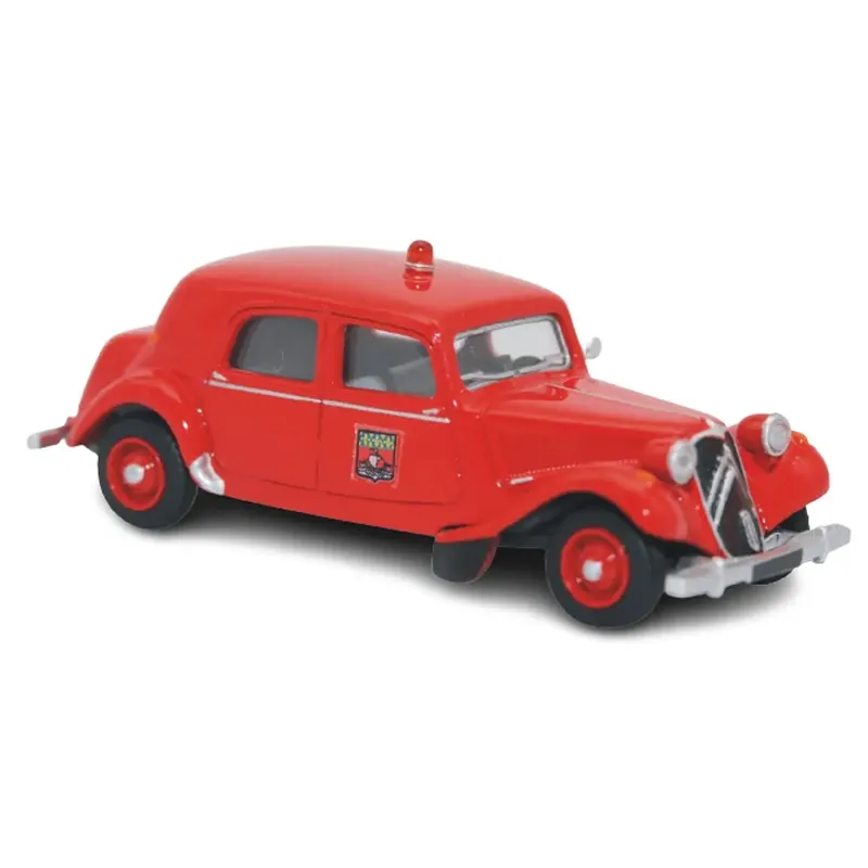 Voiture Pompiers de Paris Citroën Traction 11B 1952 rouge SAI 6121 - HO 1/87 Solde