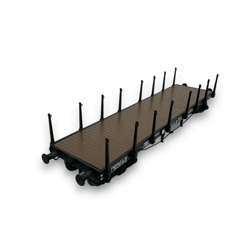 Wagon plat TP noir à Ranchers courts REE Modeles WB547 SNCF - HO 1/87 - EP IIIA Vente Flash