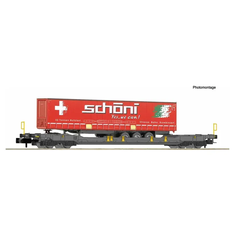 Wagon porte-remorque de poche T5 Wascosa/Bertsch - Fleischmann 6660038 - N 1/160 - Ep VI - 2R Promotion