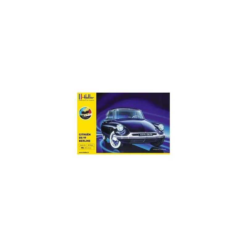 HELLER 56795 MAQUETTE VOITURE STARTER KIT CITROEN DS 19 1/16 Authentique