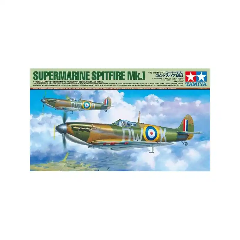 Acheter Direct TAMIYA 61119 SUPERMARINE SPITFIRE MK.I 1/48