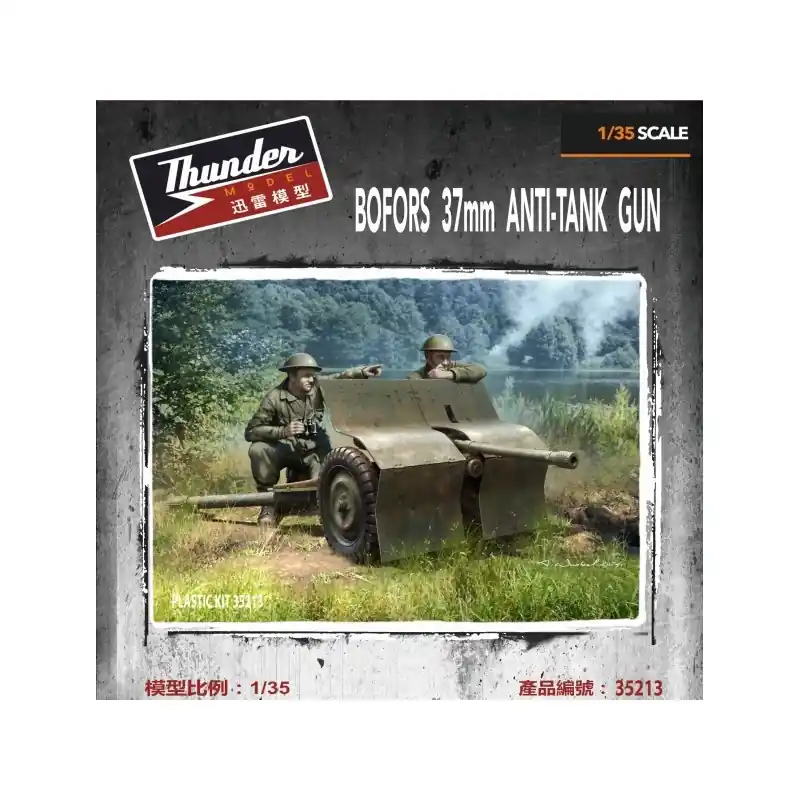 THUNDERMODELS 35213 MAQUETTE BOFORS 37MM ANTI-TANK GUN 1/35 Populaire