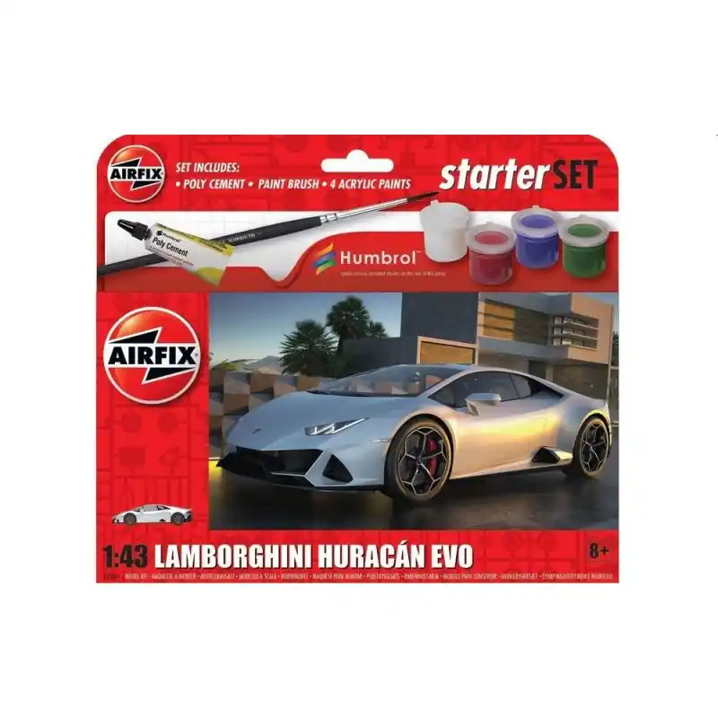 Jusqu'à Épuisement Des Stocks AIRFIX A55007 MAQUETTE STARTER SET - LAMBORGHINI HURACAN 1/43