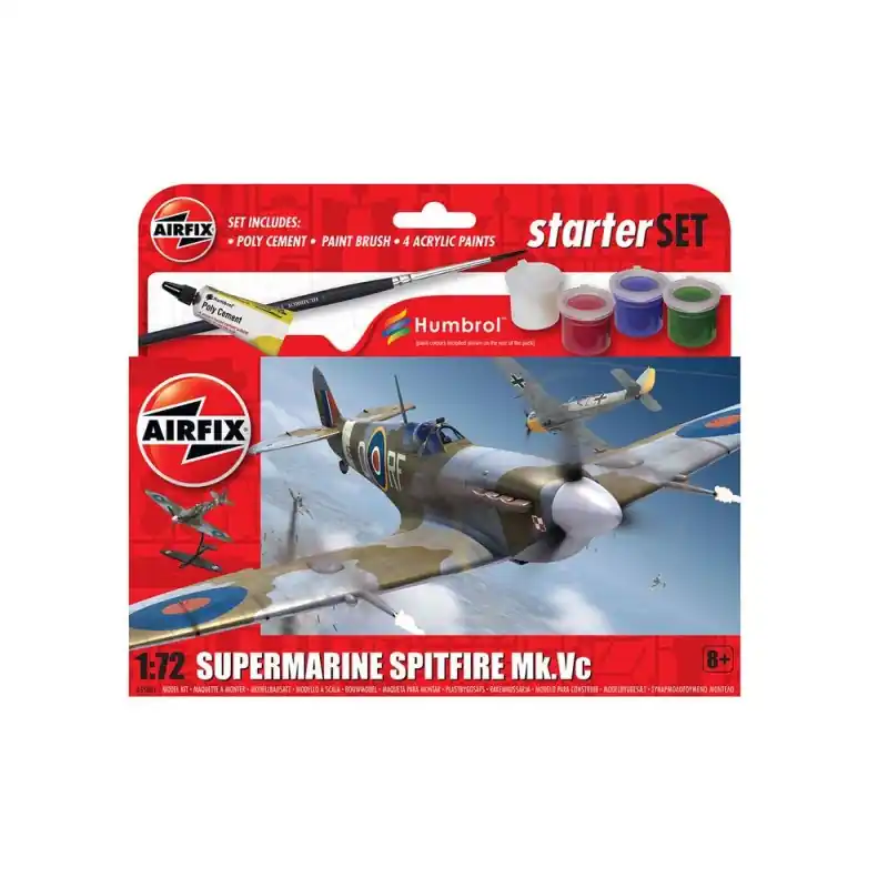 Super Prix AIRFIX A55001 MAQUETTE SMALL BEGINNERS SET SUPERMARINE SPITFIRE MKVC 1/72