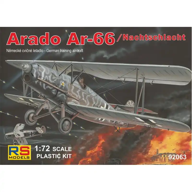 Haute Qualité RS MODELS 92063 MAQUETTE ARADO 66 NACHSCHLACHT 1/72 (3 decal v. for Luftwaffe)