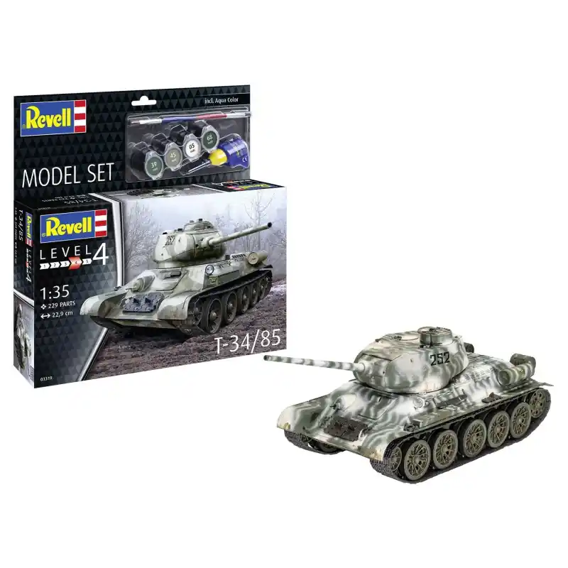 REVELL 63319 MAQUETTE MODEL SET T-34/85 1/35 Petit Prix