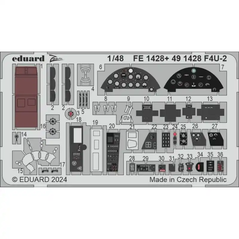 Meilleur Choix EDUARD FE1428 F4U-2 1/48 ZOOM SET FOR MAGIC FACTORY