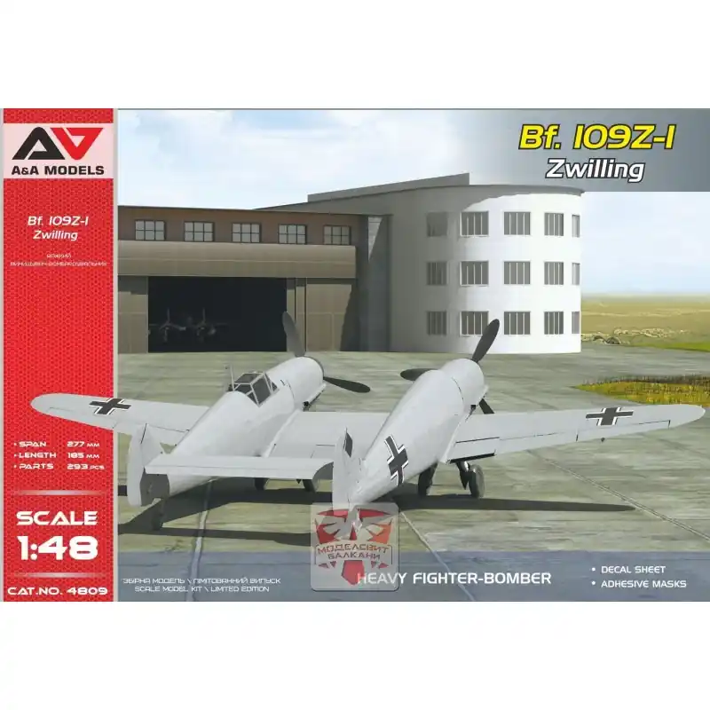 Livraison Express MODELSVIT AAM4809 MAQUETTE AVION MESSERSCHMITT BF.109Z-1 ZWILLING 1/48
