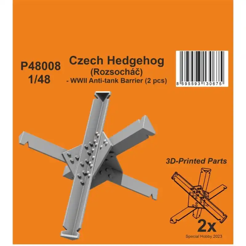 CMK 129-P48008 HÉRISSON TCHÈQUE (ROZSOCHÁČ) - BARRIÈRE ANTICHAR WWII (2 PCS) 1/48 / 3D PRINTED Promotion