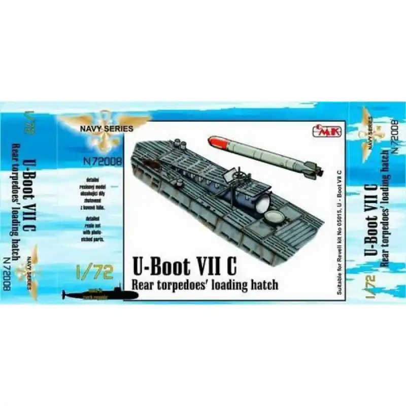 CMK 129-N72008 SERIE MARINE RESINE U-BOOT VII REAR TORPEDOES LOADING HATCH FOR 1/72 Affaire À Saisir