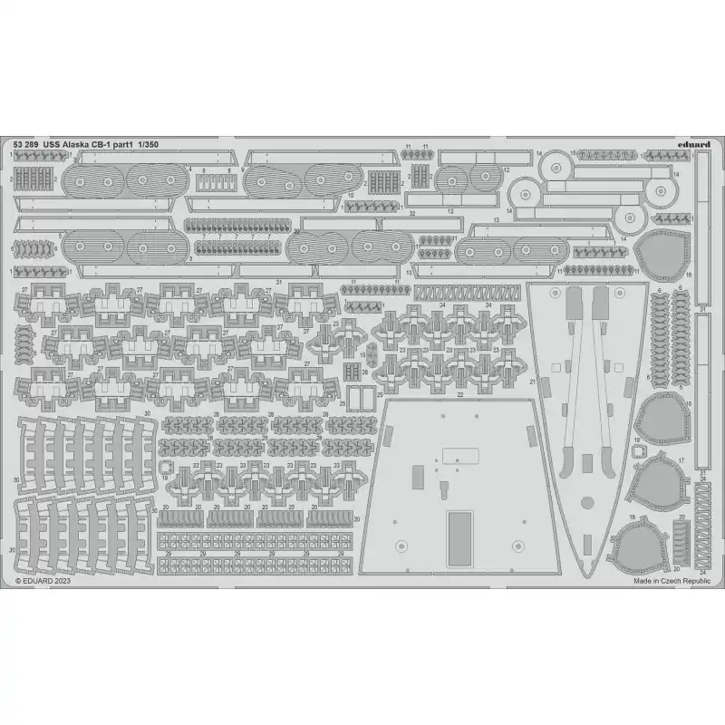 EDUARD 53289 USS ALASKA CB-1 PART 10 (HOBBY BOSS) 1/350 Retour Gratuit