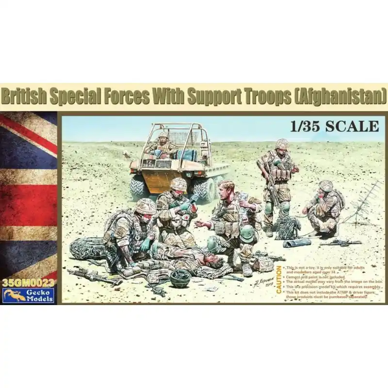 Commander Maintenant GECKO MODELS 35GM0023 MAQUETTE MILITAIRE FORCES SPÉCIALES BRITANNIQUES AVEC DES TROUPES DE SOUTIEN 1/35