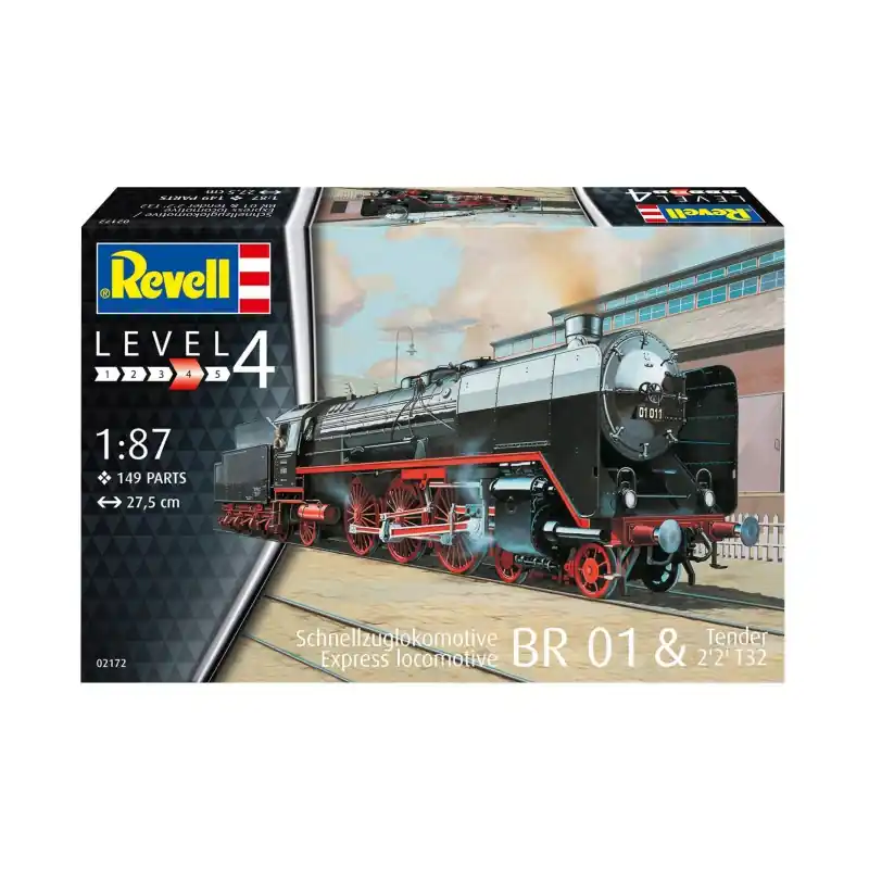 REVELL 02172 MAQUETTE EXPRESS LOCOMOTIVE BR01 & TENDER 2‘2‘ T32 1/87 Offre Spéciale