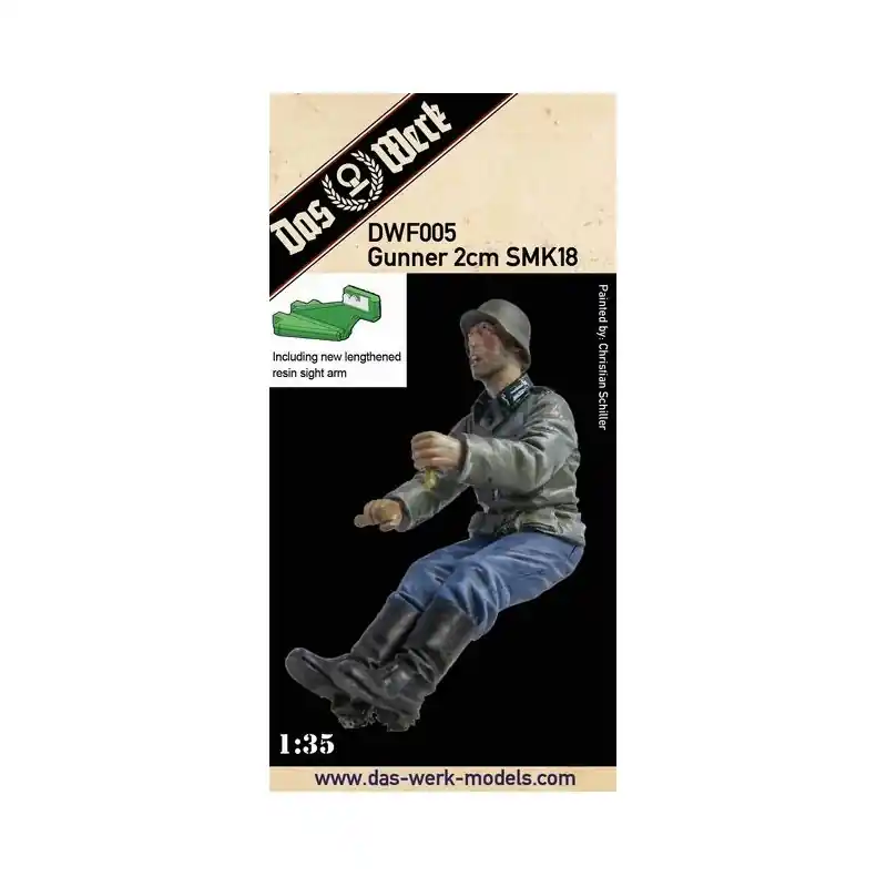 DAS WERK DWF005 MAQUETTE FIGURINE SMK GUNNER (RICHTSCHÜTZE) 1/35 Jusqu'à Épuisement Des Stocks