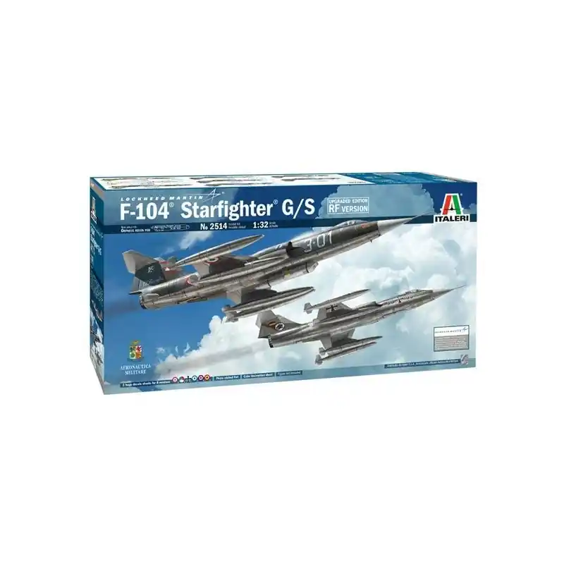 ITALERI 2514 F-104 STARFIGHTER G/S - UPGRADED EDITION RF VERSION 1/32 Paiement Sécurisé