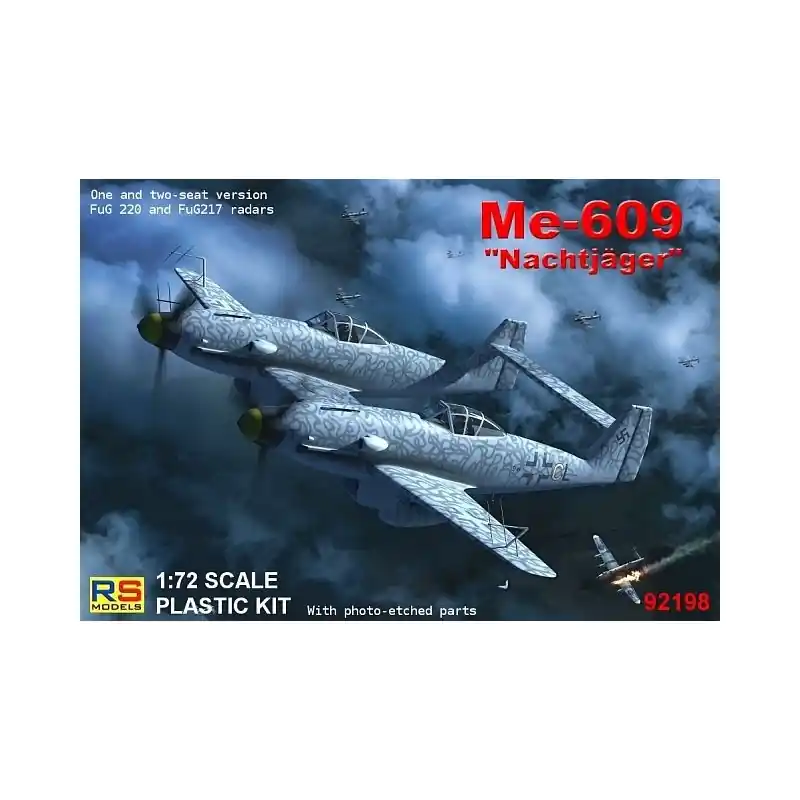RS MODELS 92198 MAQUETTE ME-609 "NIGHTFIGHTER" 1/72 (3 decal v. for Luftwaffe) Jusqu'à Épuisement Des Stocks