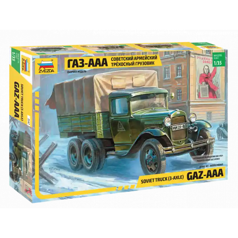 Dernier Modèle ZVEZDA 3547 MAQUETTE MILITAIRE CAMION SOVIETIQUE GAZ AAA 1/35