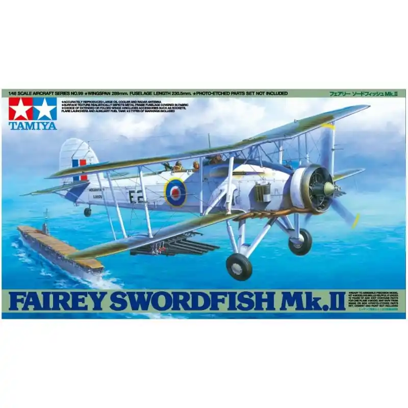 TAMIYA 61099 MAQUETTE AVION FAIREY SWORDFISH MK.II 1/48 Expédition Rapide