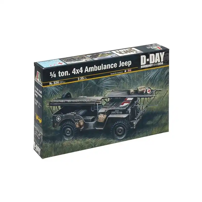 ITALERI 0326 MAQUETTE MILITAIRE JEEP AMBULANCE 1/35 Nouveauté