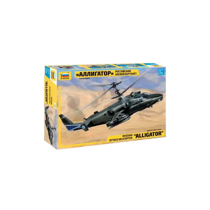 ZVEZDA 7224 MAQUETTE HÉLICOPTÈRE D‘ATTAQUE RUSSE ALLIGATOR 1/72 Seulement Aujourd'hui