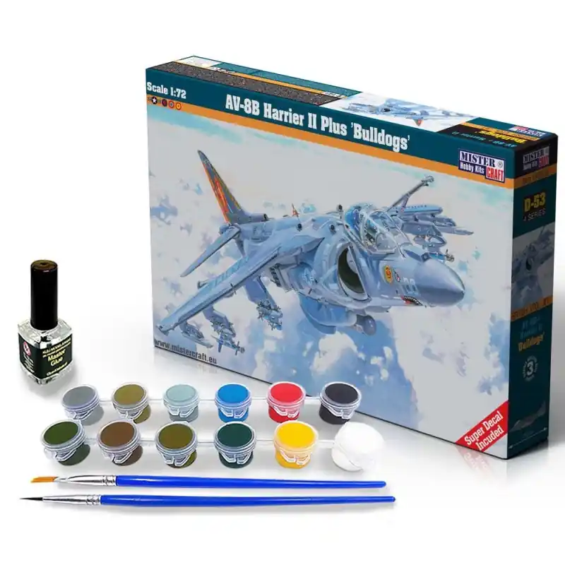 Acheter En Ligne MISTERCRAFT SD-53 MAQUETTE AV-8B HARRIER II PLUS BULLDOGS SUPER SET 1/72