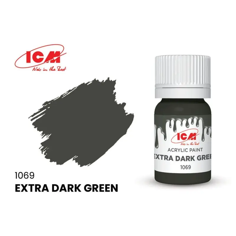 Acheter Direct ICM 1069 PEINTURE GREEN EXTRA DARK GREEN BOTTLE 12 ML