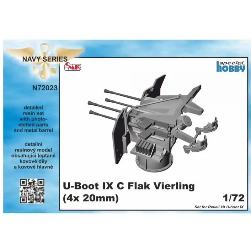 CMK 129-N72023 U-BOOT IX FLAK-VIERLING CONVERSION, FOR REVELL KIT 1/72 Populaire