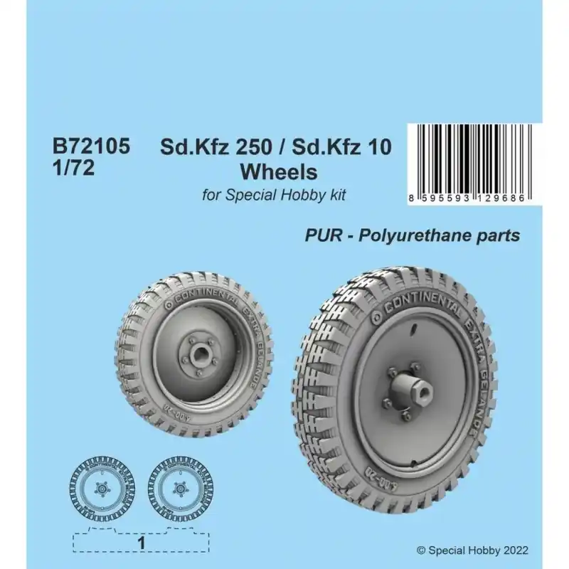 CMK 129-B72105 SD.KFZ 250 / SD.KFZ 10 WHEELS 1/72 Super Prix