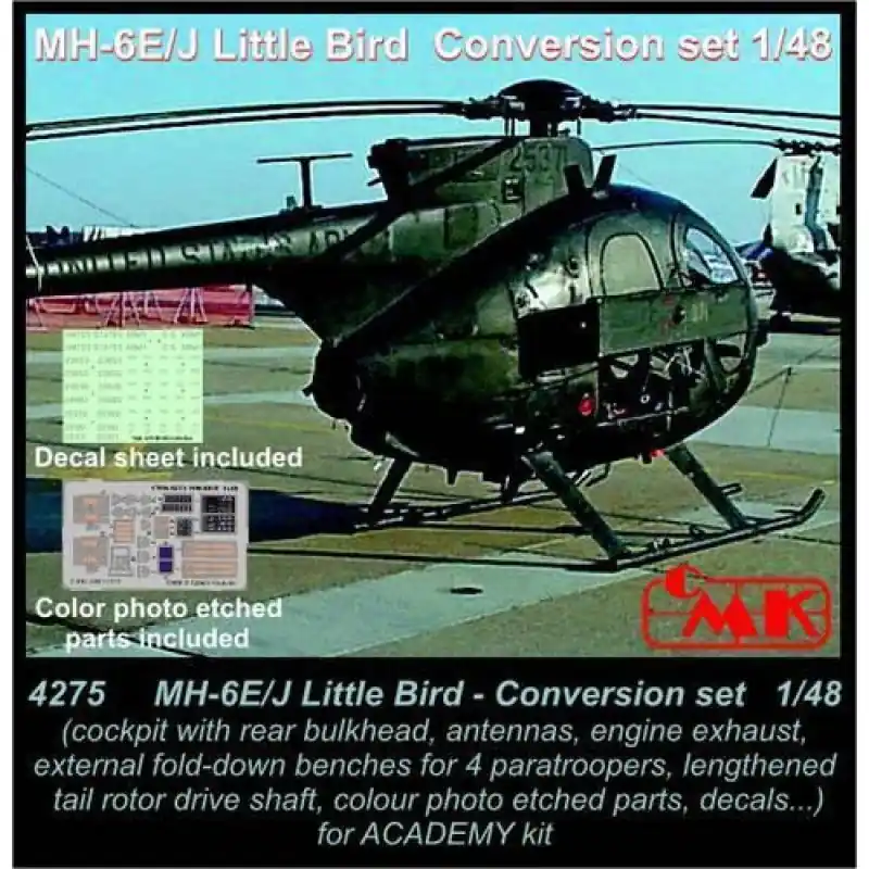 CMK 129-4275 MH-6E/J/M LITTLE BIRD-CONVERSION SET FOR ACA 1/48 Achat Immédiat