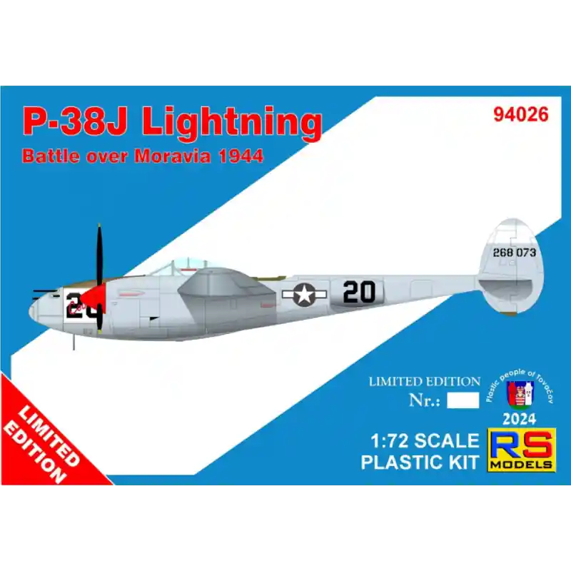 RS MODELS 94026 MAQUETTE P-38 LIGHTNING "MILES" 1/72 (1 decal v. for USAF) Super Prix