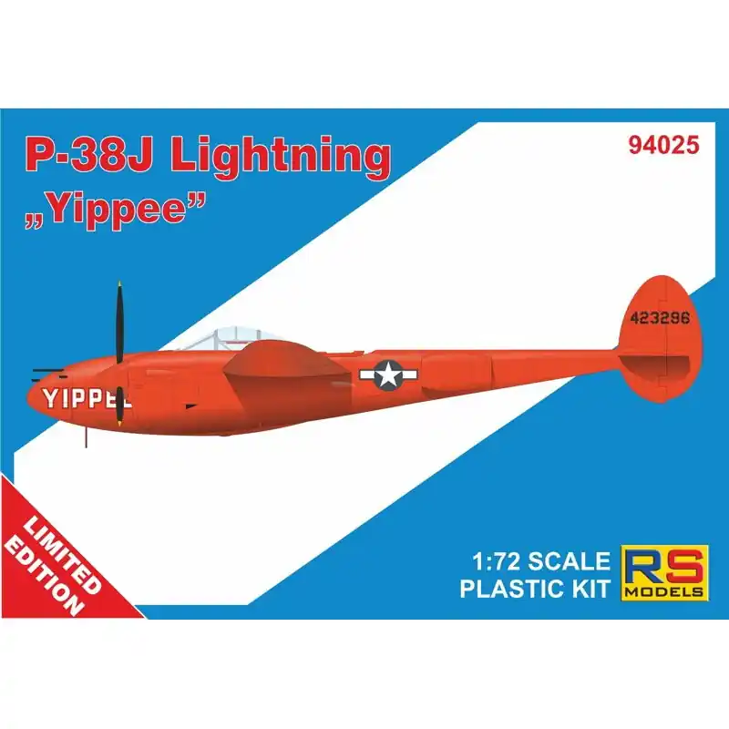 RS MODELS 94025 MAQUETTE P-38 LIGHTNING "YIPPEE" 1/72 (1 decal v. for USAF) Offre Limitée