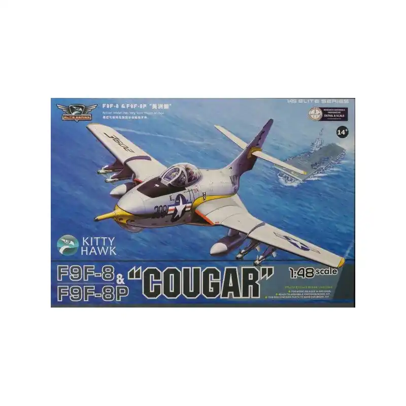 Marque KITTY HAWK 80127 MAQUETTE AVION F9F-8 & F9F-8P COUGAR 1/48